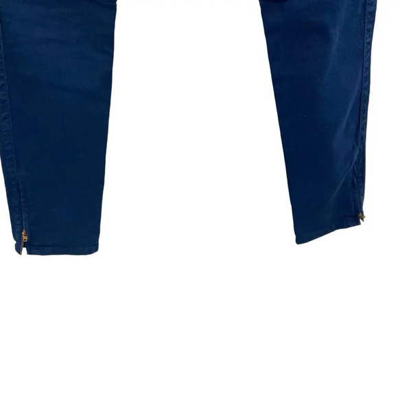RED Valentino‎ Navy Blue Cargo Pants Ankle Skinny Bow Detail Size - Picture 9 of 12